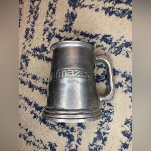 Vintage Mazda Beer Mug Die-Cast Pewter Made in USA Advertising Stein Cup